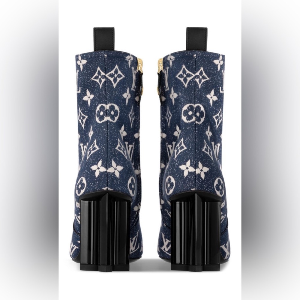 NEW - Louis Vuitton Denim Women's Silhouette Ankle Boot - Picture 3 of 5